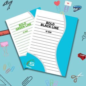 Bold Line Green & Black Paper 15 MM