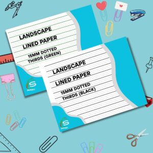 Lined Paper Landscape 15mm dotted