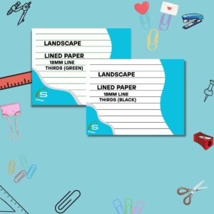 Lined Paper  Landscape 18mm