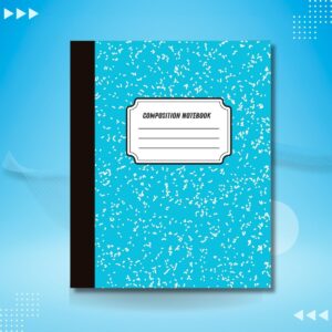 Composition Notebook blue cover Marble Design