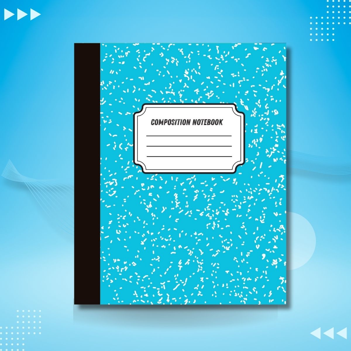 Composition Notebook blue cover Marble Design