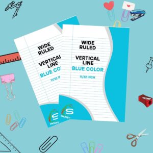 wide-ruled paper with 11/32