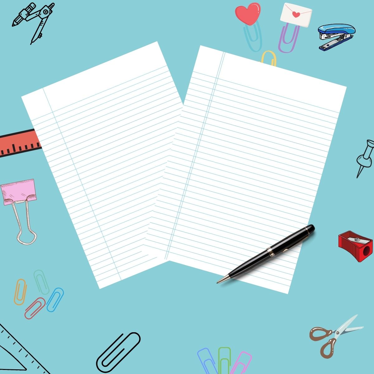 wide-ruled paper with 11/32 - Image 2