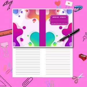 Composition Notebook Wide Ruled 6 color