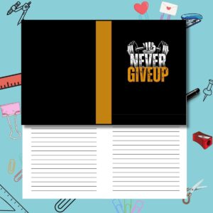 Composition Never Give-up Black Notebook