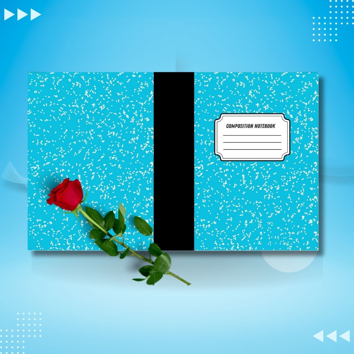 Composition Notebook blue cover Marble Design - Image 4