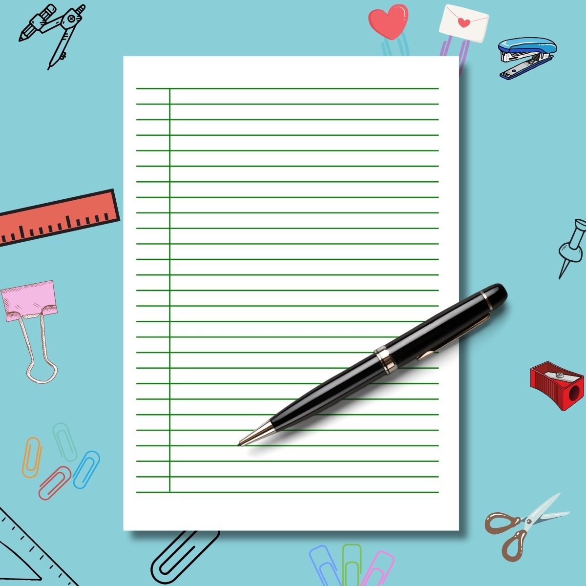 Bold Line GREEN, BLACK, 9 MM - Image 3